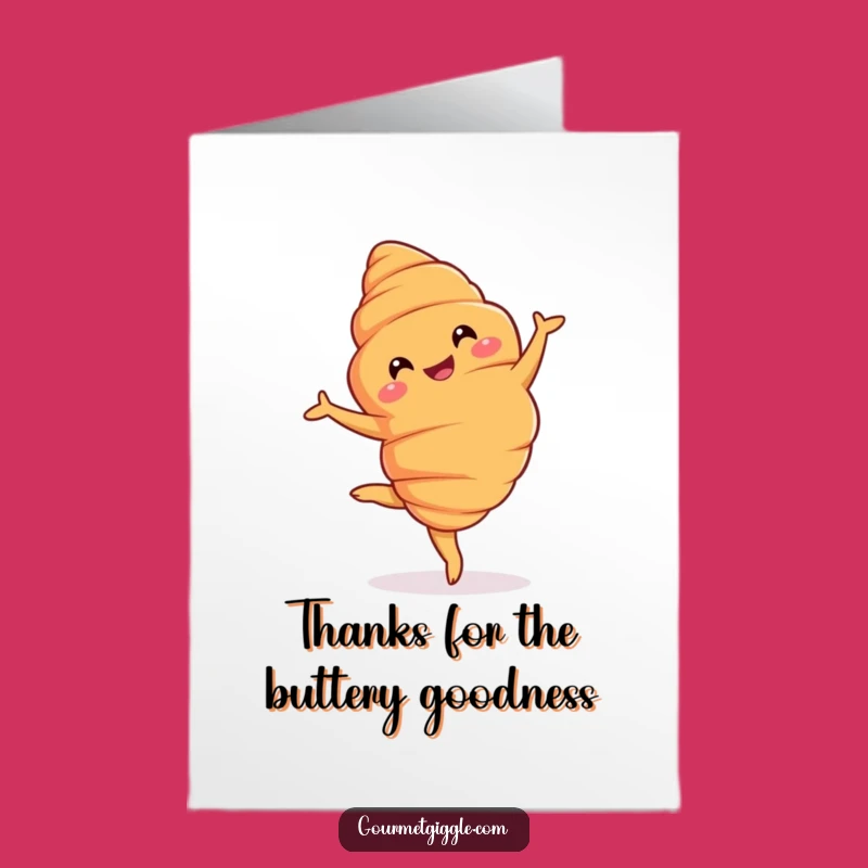Free Printable Croissant Thank You Card: Sweet Funny Downloadable for Expressing Gratitude