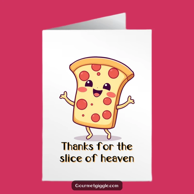 Free Printable Pizza Thank You Card: Funny Downloadable Appreciation for Delicious Kindness