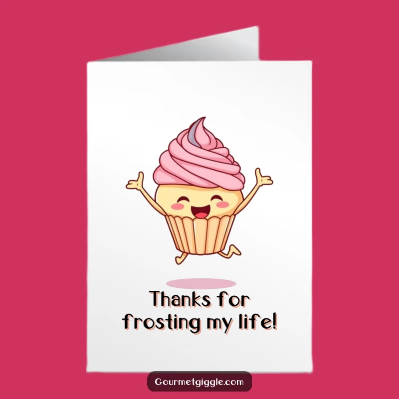 Free Printable Thank You Card: Cupcake Joyful Thanks, Funny Downloadable Appreciation