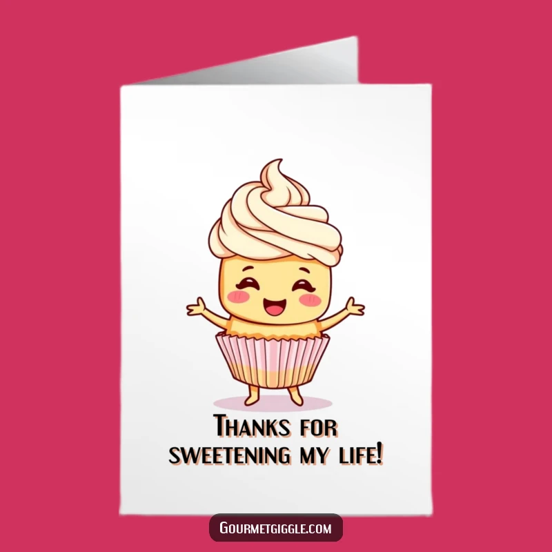 Free Printable Thank You Card: Cupcake's Jig Expresses Sweet Thanks!