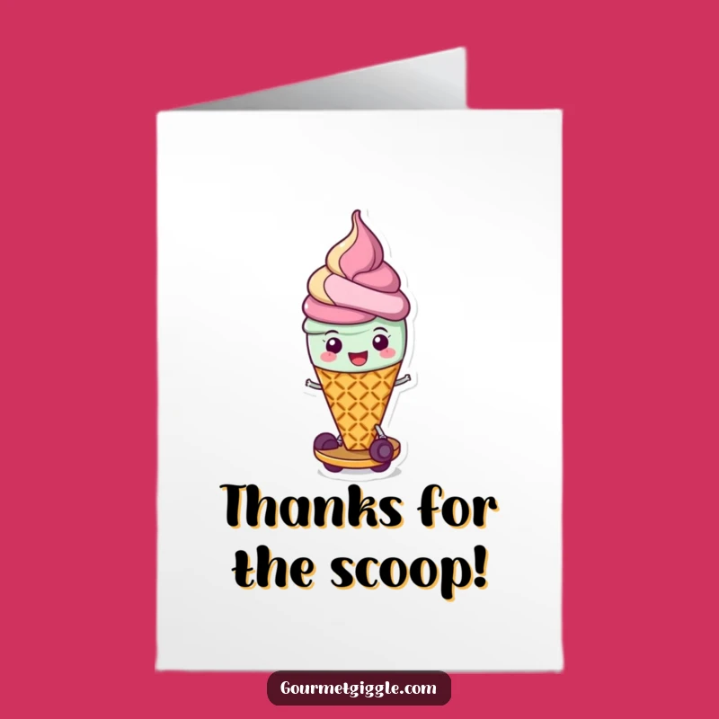 Free Printable Thank You Card: Ice Cream Sends Cool Gratitude on the Go