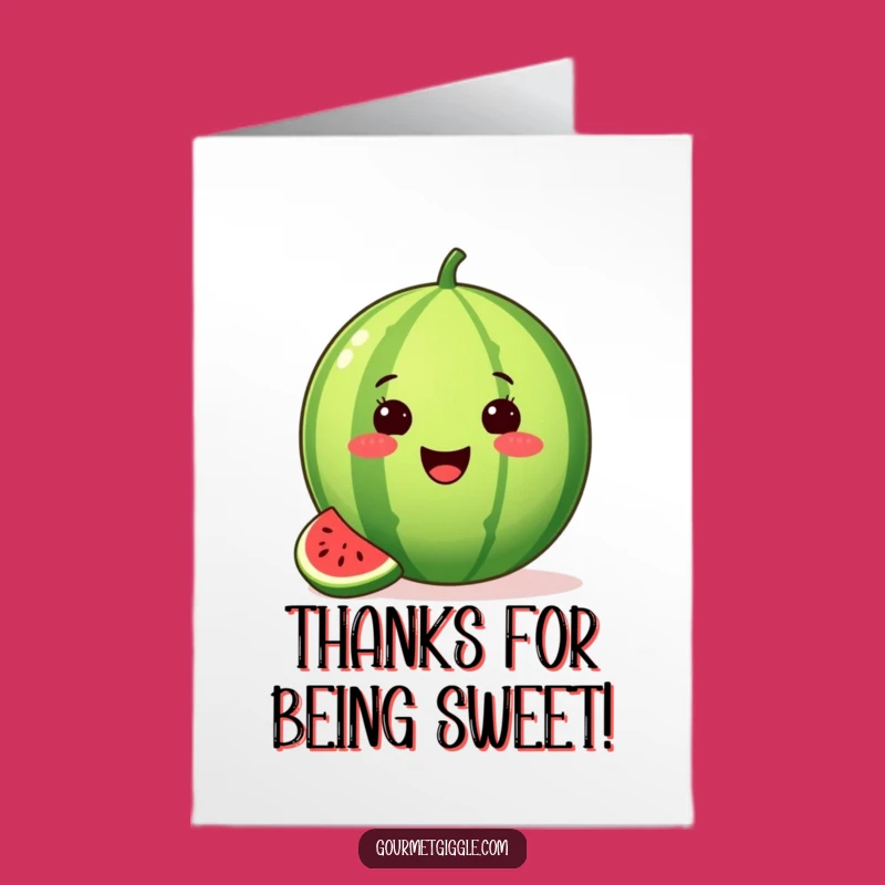 Free Printable Thank You Card: Watermelon Beaming, Grateful Downloadable