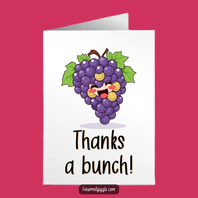 Free Printable Thank You Card Funny Grapes - Rolling Thanks Downloadable Gift
