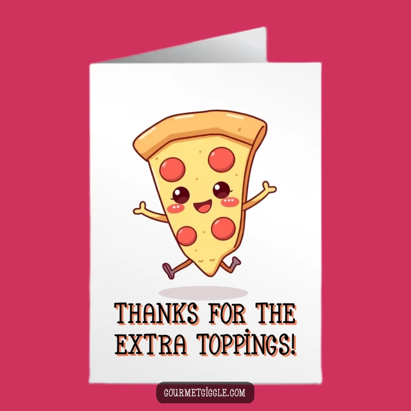 Free Printable Thank You Card: Pizza Expresses Gratitude with a Skip!