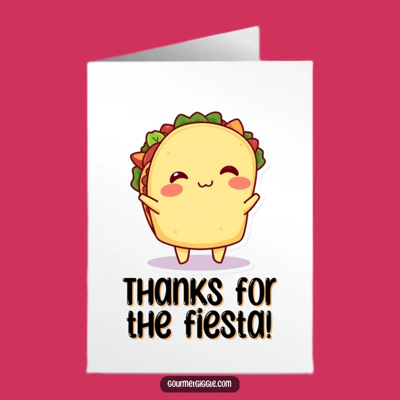 Free Printable Thank You Card: Funny Taco Shimmy Downloadable Gift of Gratitude