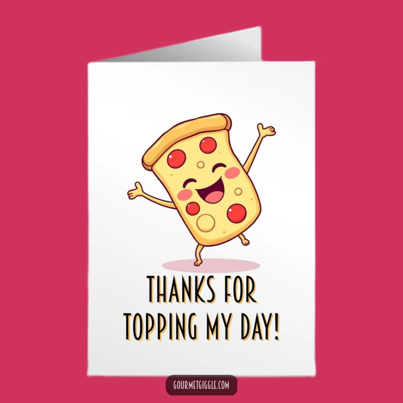Free Printable Pizza Thank You Card: Cartwheeling Gratitude & Humor!