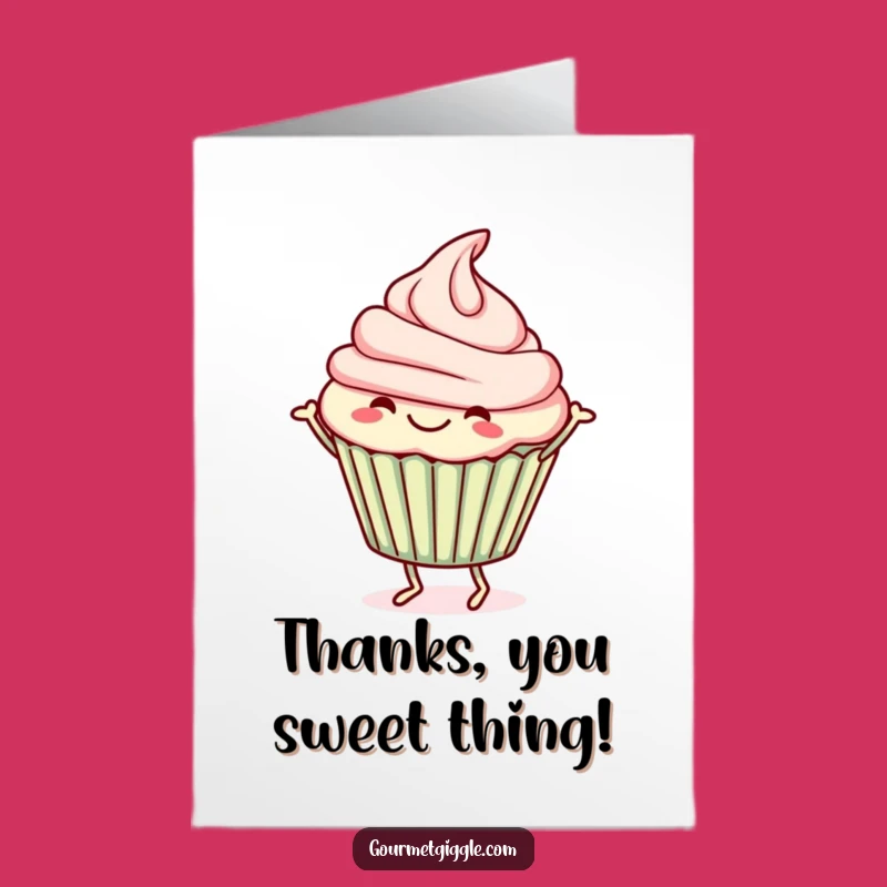 Free Printable Thank You Card Cupcake - Jigging Thanks Downloadable Gift