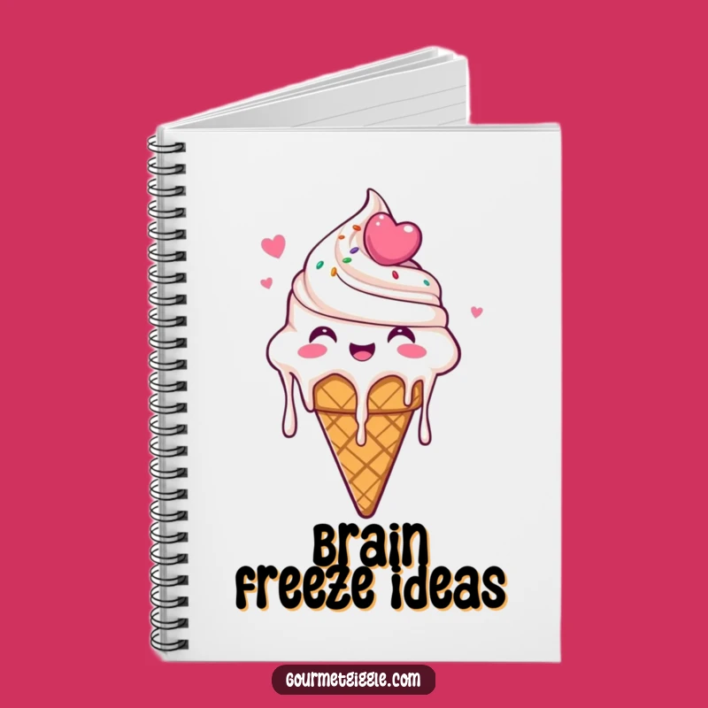 Funny Ice Cream Cone Notebook - Dripping Glee Pages, Fun Funny Journal Gift