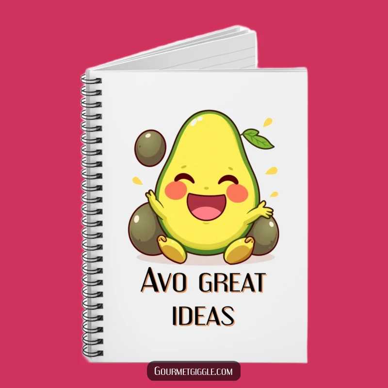 Funny Avocado Juggling Notebook: Happy Fruit for Notes & Ideas