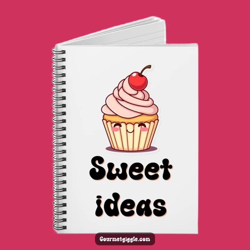 Funny Cheerful Cupcake Notebook: Jot Down Ideas, Sweet Hat Tip, Great Funny Gift