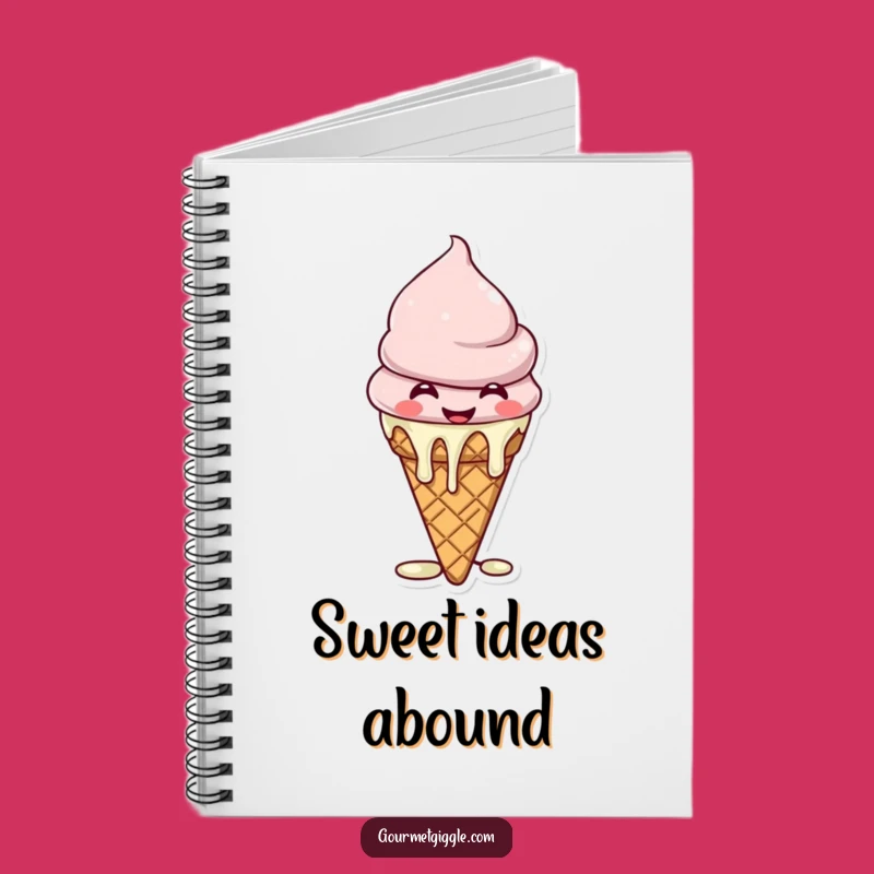 Funny Ice Cream Notebook - Giggling Drips, Sweet Journal Funny Gift