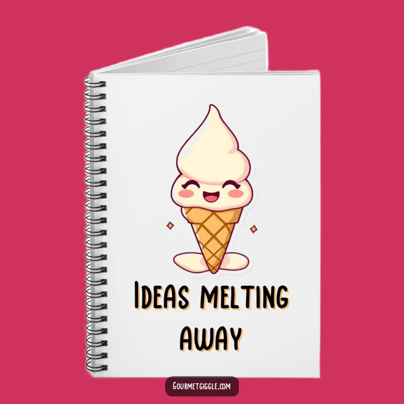 Funny Melting Ice Cream Cone Notebook: Jot Down Sweet Ideas with this Hilarious and Cheerful Journal