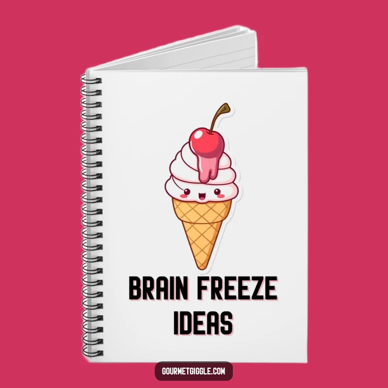 Funny Melting Ice Cream Notebook: Delighted Cone for Notes & Ideas