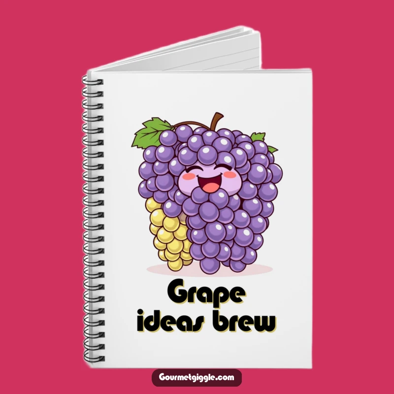 Funny Wiggling Grapes Notebook - Jot Down Ideas with Bouncing Fruit Humor, Gift
