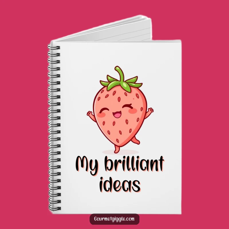 Funny Winking Strawberry Twirl Notebook: Jot Down Ideas with a Smile