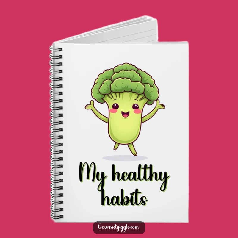 Funny Dancing Broccoli Notebook, Jot Down Your Healthy Ideas