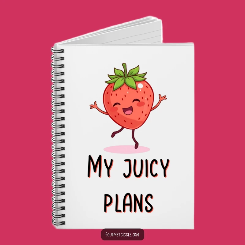 Funny Dancing Strawberry Notebook - Journal for Joyful Ideas