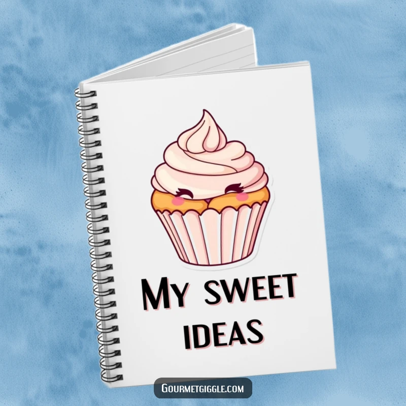Funny Winking Cupcake Notebook: A journal with a tantalizing cupcake, frosting swirl, and a playful wink for jotting down ideas.