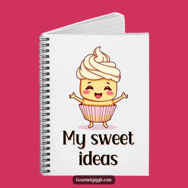 Funny Cupcake Notebook: Jot Down Ideas with a Dancing Treat