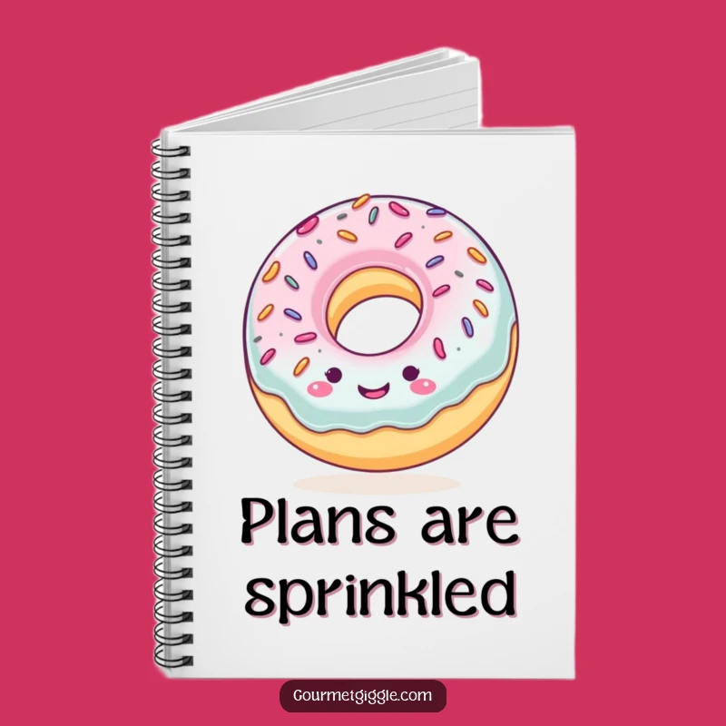 Funny Smiling Donut Notebook, Jot Down Your Sweetest Ideas