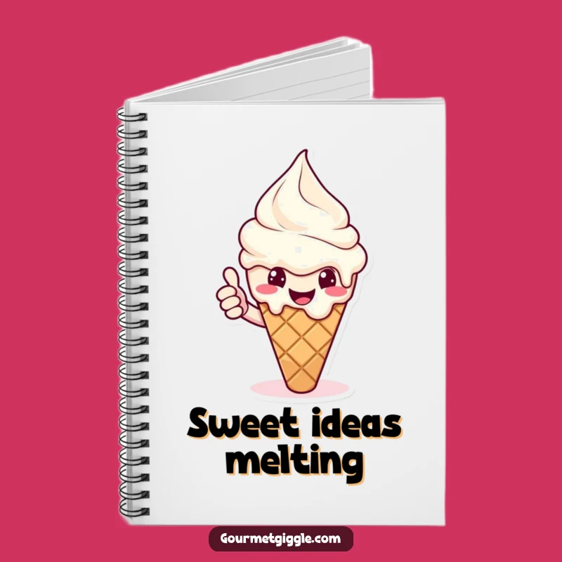 Funny Ice Cream Thumbs Up Notebook: Journal with Sweet Cheer