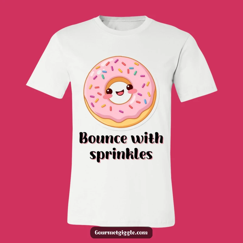 Funny Donut Bounce T-Shirt: Playful Sprinkled Tee for Happy Vibes