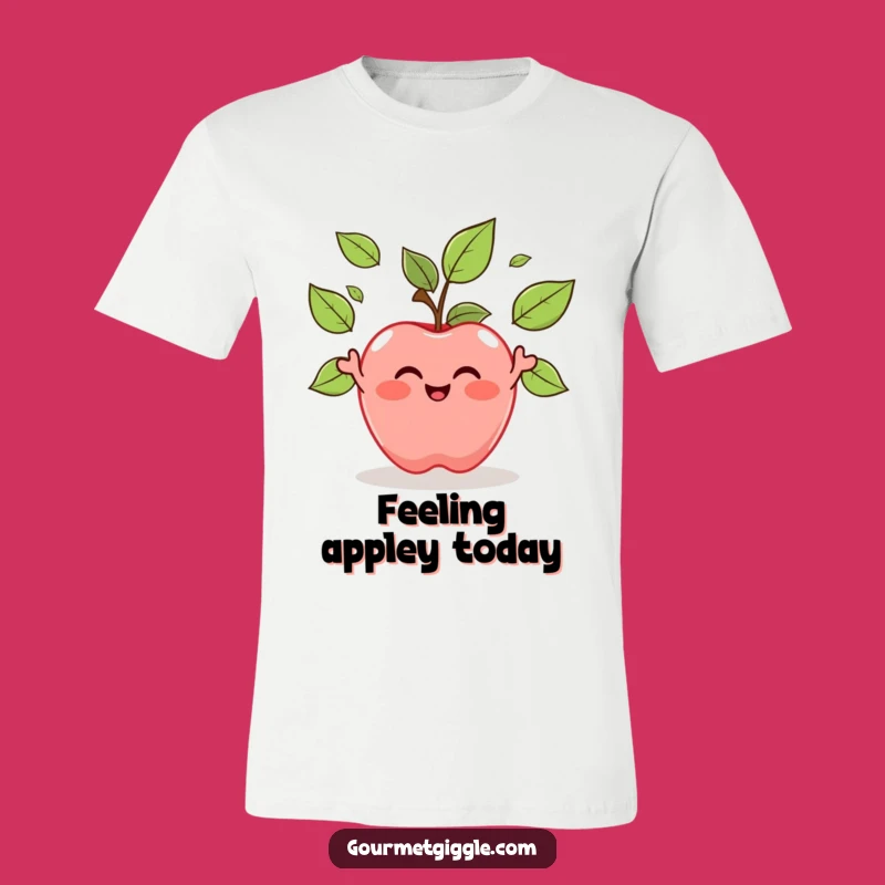 Funny Apple Juggling Leaves T-Shirt: Wear Your Organic Humor