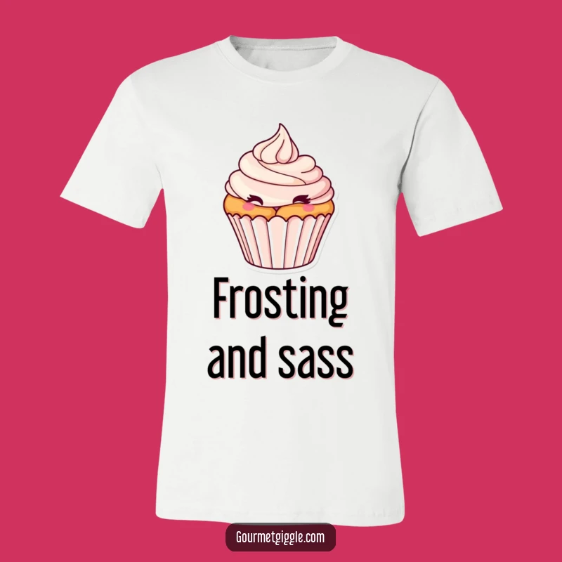Funny Winking Cupcake T-Shirt: Playful Frosting Swirl Tee - Hilarious Sweet Gift