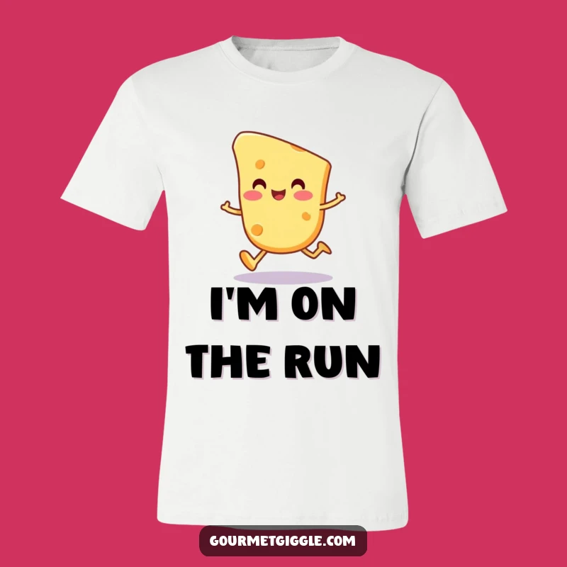 Funny Cheese Trot T-Shirt: Happy Character Tee for Gouda Times