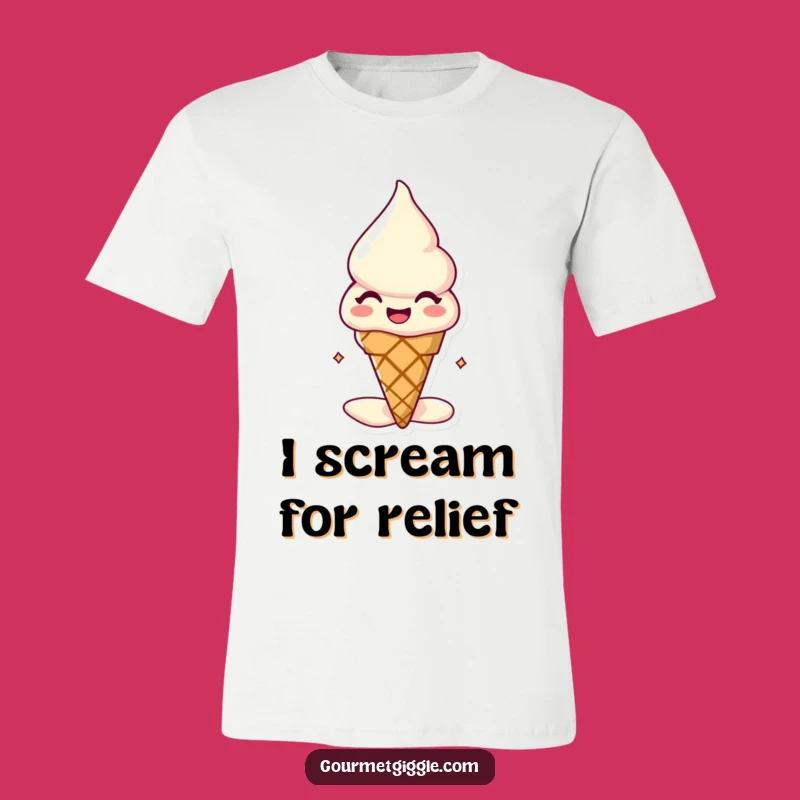 Funny Melting Ice Cream Cone T-Shirt: Wear Your Delight with this Hilarious and Cute Tee