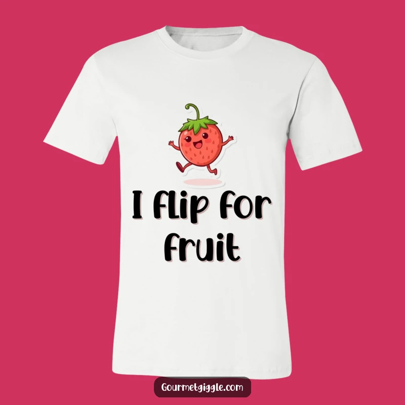 Funny Strawberry Cartwheel T-Shirt: Wearable Joyful Fruit Character Tee