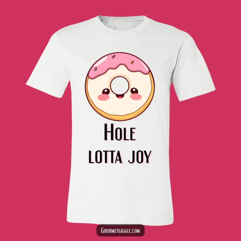 Funny Donut Smile T-Shirt: Cheerful Character Tee for Sweet Fun
