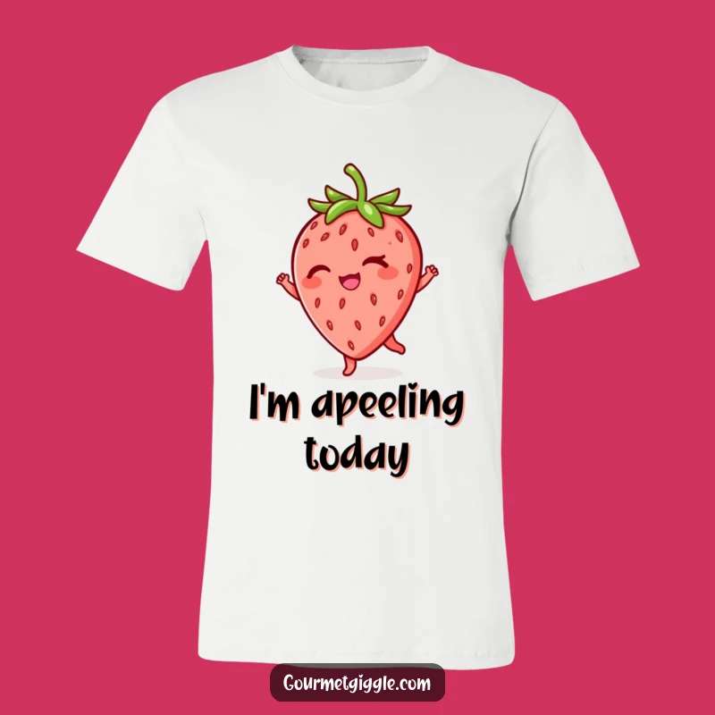 Funny Winking Strawberry Twirl T-Shirt: A Playful and Comical Fruit Apparel Gift