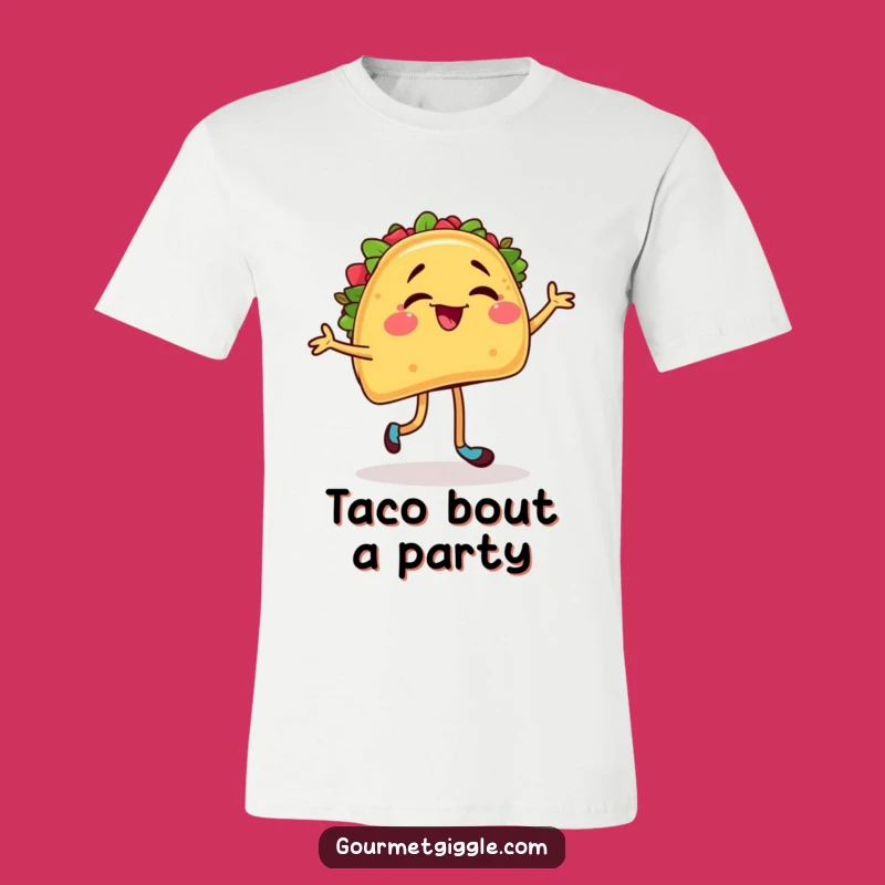 Winking Taco Dancer T-Shirt - Fiesta Fun Tee, Hilarious Mexican Food Funny Gift