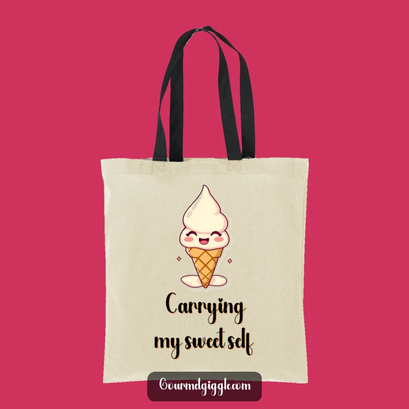 Funny Melting Ice Cream Cone Tote Bag: Carry Your Fun with this Charming and Hilarious Accessory