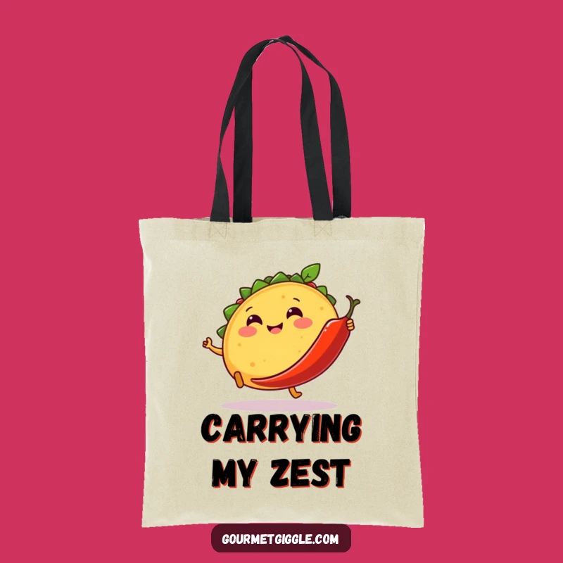 Funny Taco & Chili Tote Bag: Fiesta Carry-All - Humorous Gift