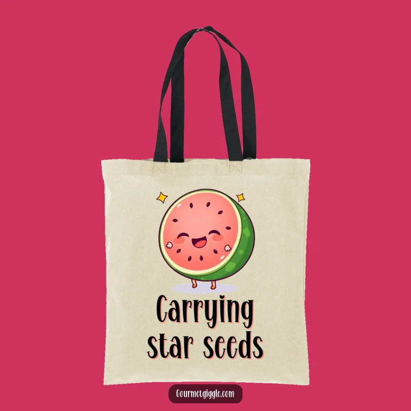 Funny Watermelon Cartwheel Tote Bag: Carry Giggles and Stars