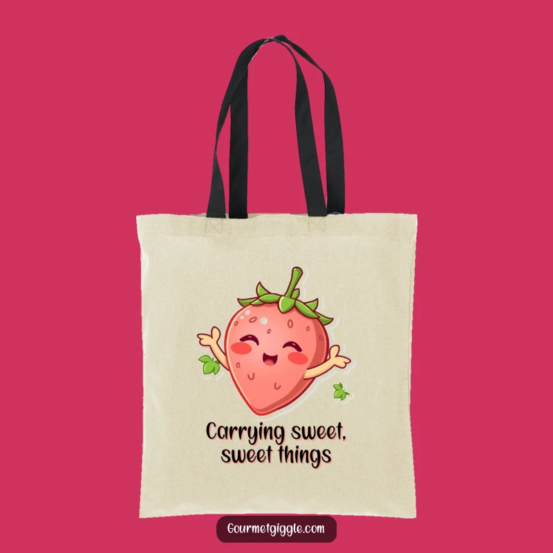 Funny Strawberry Wiggle Tote Bag - Hilarious Gift for Sweet Carriers