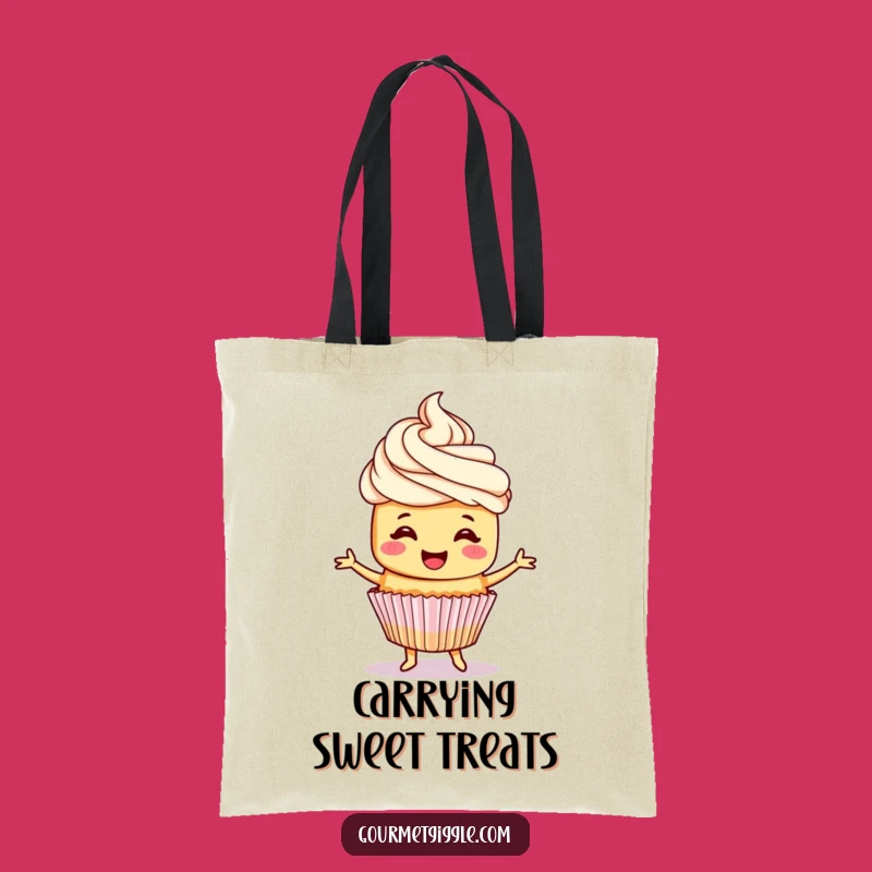 Funny Cupcake Tote Bag: Carry Your Essentials with a Dancing Treat
