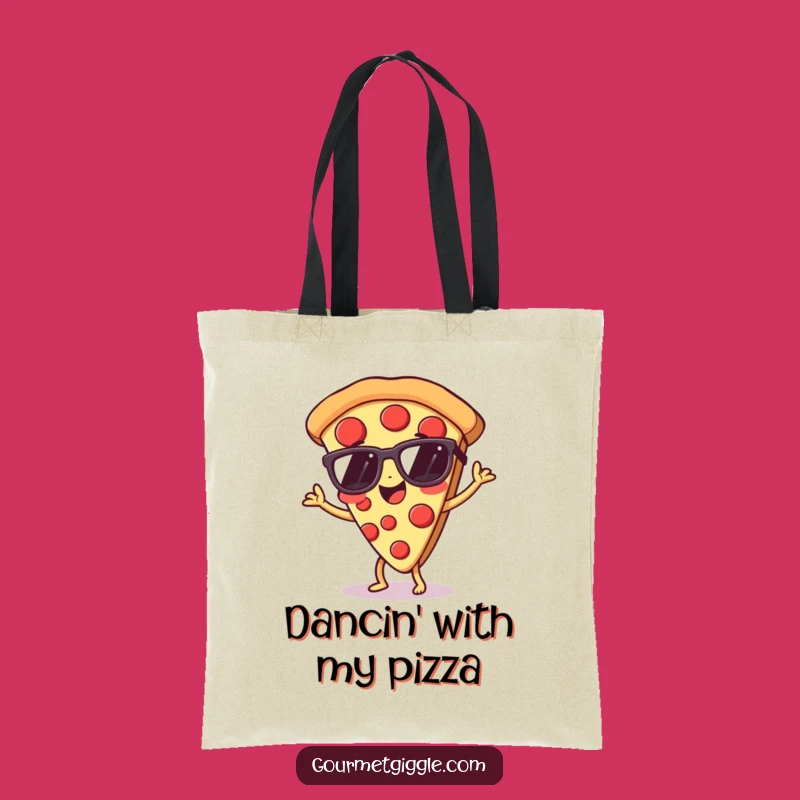 Funny Pizza Dance Tote Bag: Groovy Slice Carryall for Foodies