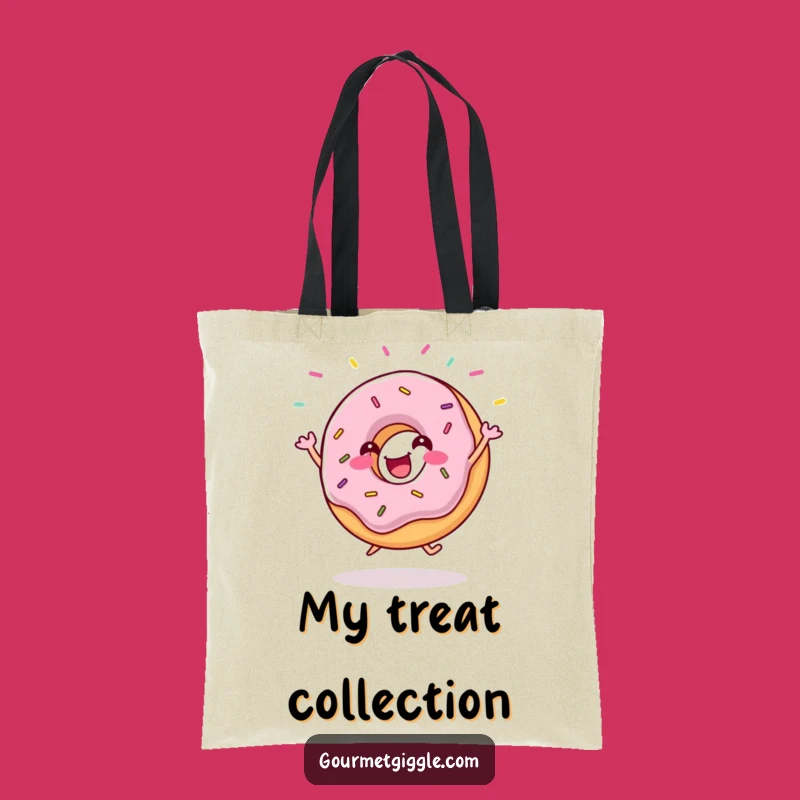 Funny Donut Jig Tote Bag: Gleeful Sprinkles Flying - Carry Your Fun Everywhere!