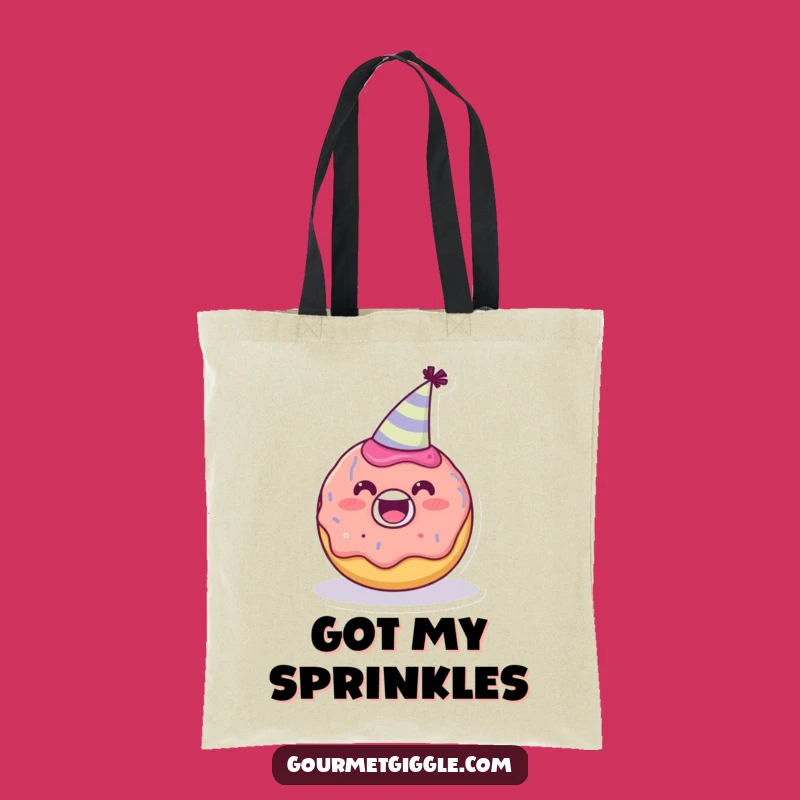 Funny Donut Party Hat Tote Bag, Cheerful Carryall, Ideal Funny Gift