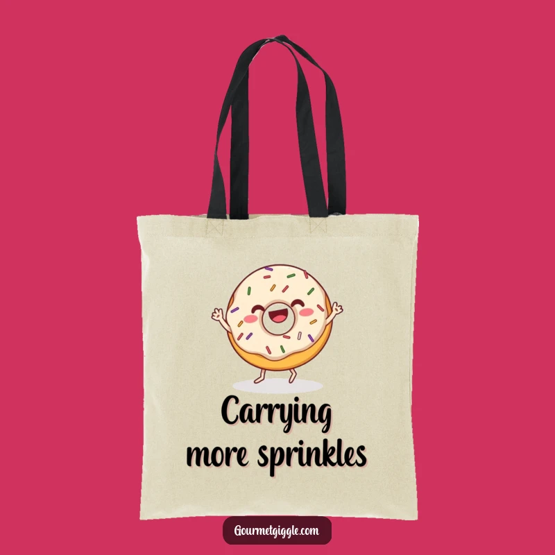 Funny Donut Wiggle Dance Tote Bag: Carry Joy and Sprinkle Treats