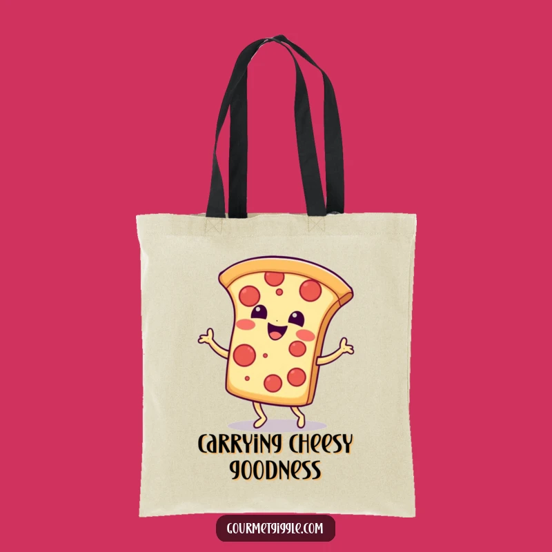 Funny Pizza Jig Tote Bag: Carry Your Laughs with This Dancing Slice!