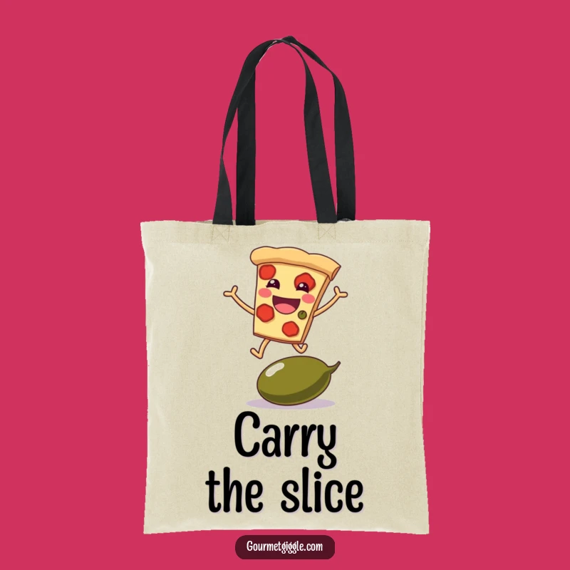 Funny Pizza Leap Tote Bag - Carry Your Snacks and Your Humor