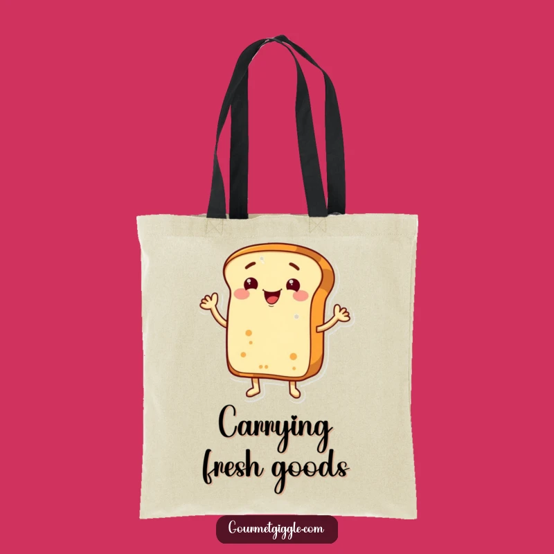 Funny Waving Bread Loaf Tote Bag - Playful Carryall for Everyday Fun