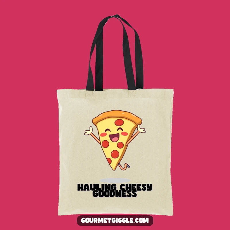 Pizza Jump Tote Bag - Happy Foodie Carry-All, Delicious Funny Gift