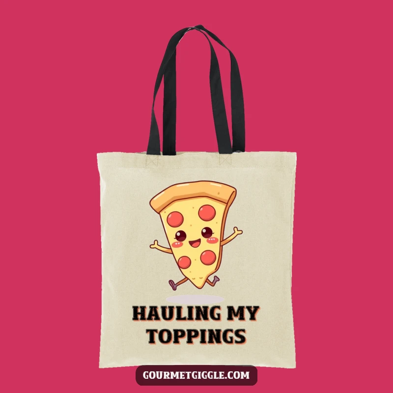 Funny Pizza Tote Bag: Carry Your Essentials with a Skipping Slice